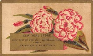Approx. Size: 2 x 3.5 New York store straw hats  Late 1800's Tradecard Non  