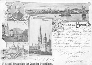 BONN GERMANY~Archbishop Simar-Marketplace-Festhalle~1900 CATHOLIC ASSEMBLY PC