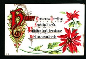 U.S. 1913 Picture Postcard Christmas!