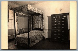 Postcard Charleston SC c1960s The Heyward Washington House The White Bed Room
