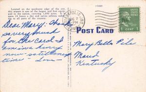 Municipal Airport, Indianapolis, Indiana, Early Linen Postcard, Used