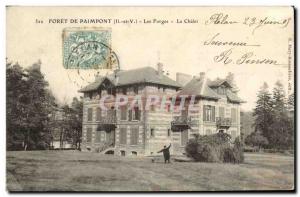 Old Postcard Paimpont Foret Forges The chalet