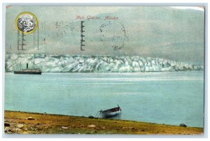 1912 Muir Glacier At The Head Of Glacier Bay Alaska AK Exposition Boats Postcard