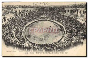 Old Postcard Bullfight Bullfight Nimes The arenas one day put to death