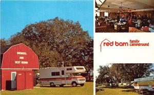 Bushnell FL Red Barn Campground RV's $93.60 per Month Postcard