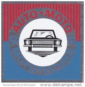 AUTO MOTO MOTOTECHNA TEAM MOTOKOV MANUFACTURING LABEL CZECHOSLOVAKIA