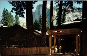 Half Dome from Camp Curry, Yosemite National Park CA Vintage Postcard K68