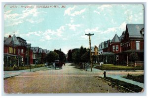 c1910 Broadway Street Road Houses Hagerstown Maryland Antique Vintage Postcard
