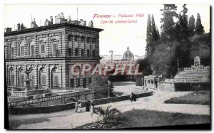 Old Postcard Florence Palazzo Pitti parte posteriore