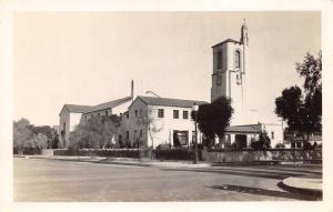 Episcopal Church Tile Roof Turret 1930s RPPC Real Photo Postcard
