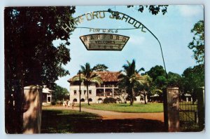 Sierra Leone Postcard Harford School For Girls Welcome Arch c1950's Unposted