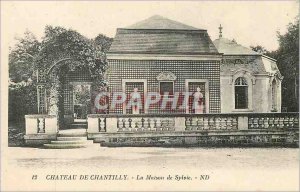 Old Postcard 12 Chantilly castle home of Sylvie