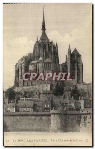 Old Postcard Mont Saint Michel View has the & # 39Est taking Greve