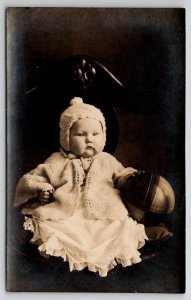 RPPC Red Bank NJ Adorable Baby with Ball Di Fiese Art Studio c1915 Postcard H23