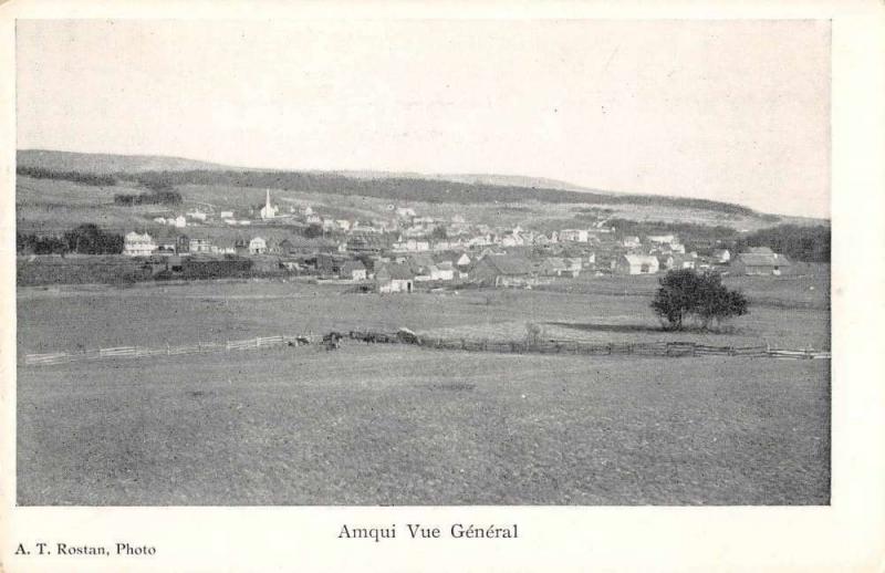 Amqui Quebec Canada panoramic birds eye view of area antique pc Z28490