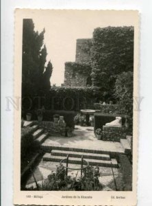 299762 SPAIN MALAGA Alcazaba Garden Vintage postcard