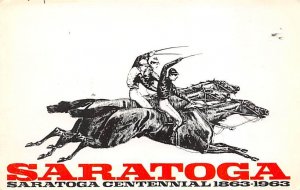 Saratoga, NY, USA Horse Racing Postcard