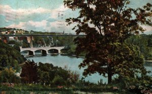 Catskill River  West Shore Railroad Bridge  New York  Postcard  c1915