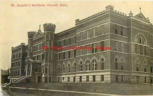 IA, Carroll, Iowa, Saint Angela's Institute, 1911 PM, Carroll Post Card Pub
