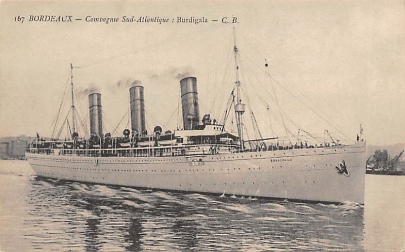 Burdigala Compagmie De Navigation Sud Atlantique Ship Unused 