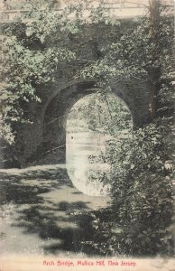 Vintage Arch Bridge Mullica Hill NJ Postcard E. W. Humphreys Woodstown