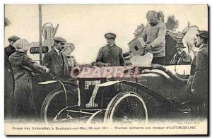 Postcard Old Automobile carts in Boulogne Cup on Wed, June 25th, 1911 Thomas ...