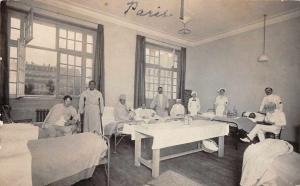 Paris France Hospital Room Interior Real Photo Postcard J79643