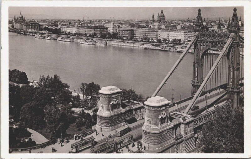 Hungary Budapest View From St Gerard Mount Vintage RPPC 09.47