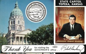 Vintage Postcard 1900's Governor Robert Docking State Capitol Topeka Kansas KS