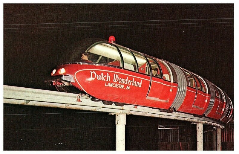 The Dutch Wonderland Monorail Lancaster, Pennsylvania Postcard