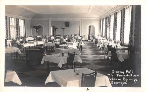 Warm Springs Georgia The Foundation Dining Hall Real Photo Postcard JF685674