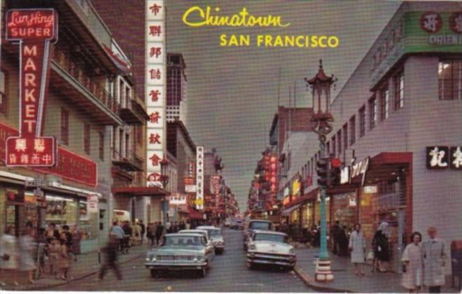 California San Francisco Chinatown Grant Avenue At Night