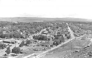 Rawlins WY Panorama View Highway US 30 Signed Sanborn RPPC Postcard