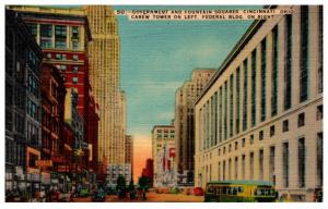 Ohio Cincinnati , Goverment and Fountain Square