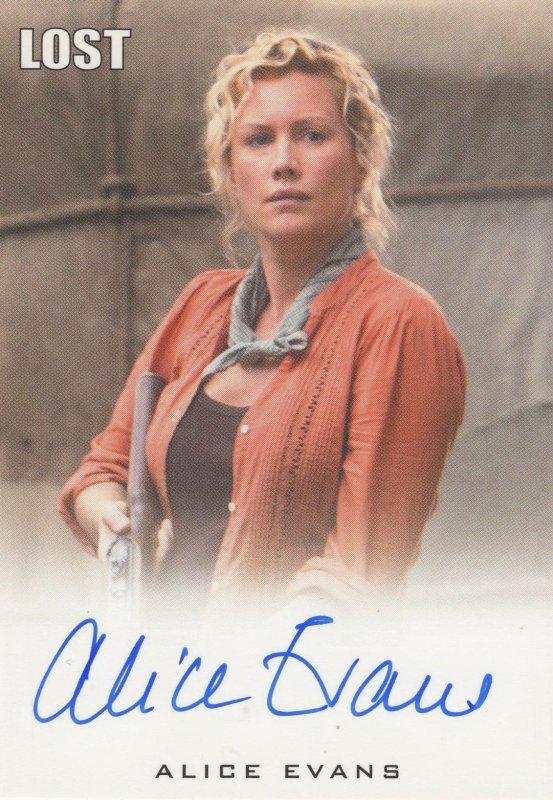 Alice Evans Lost TV Show Hand Signed Autograph Photo Card