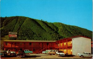 Vtg 1950s Western Hotel Jackson Wyoming WY Chrome Postcard