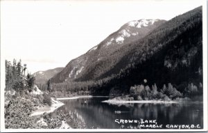 RPPC Real Photo Postcard British Columbia Crown Lake Marble Canyon ~1947 K96