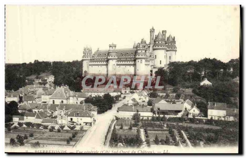 Old Postcard Pierrefonds Chateau