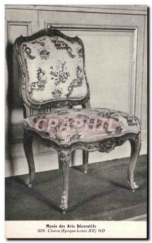 Old Postcard Musee des Arts Decoratifs chair