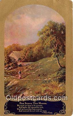  Postcard Post Card First Sowers by Alice Cary