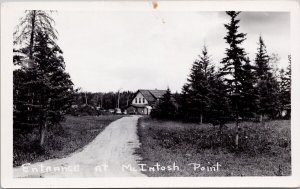 Entrance at Macintosh Point Saskatchewan near Emma Lake SK RPPC Postcard H29