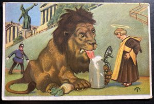 Mint Netherlands Picture Postcard Feeding The Lion