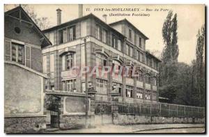 Old Postcard Children Issy les Moulineaux fountain Institution Park Street