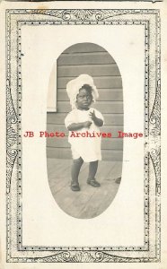 Black Americana, RPPC, Young Child Nancy Ferguson? Wearing Sunbonnet