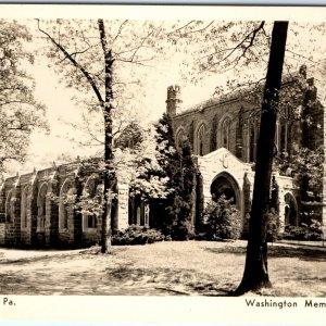 c1939 Valley Forge, PA RPPC Washington Memorial Chapel Church Cathedral A164