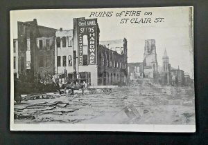 Mint Vintage 1913 Dayton OH Great Flood Fire Ruins St Clair Street RPPC