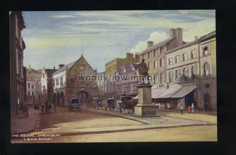 TQ3350 - Shropshire - Early Shops around the Square , Shrewsbury - postcard