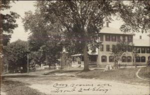 Street & Home Readfield ME Cancel c1910 Real Photo Postcard