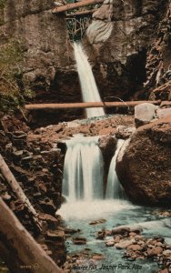 Vintage Postcard Water Fall Jasper National Park Alberta Canada CAN