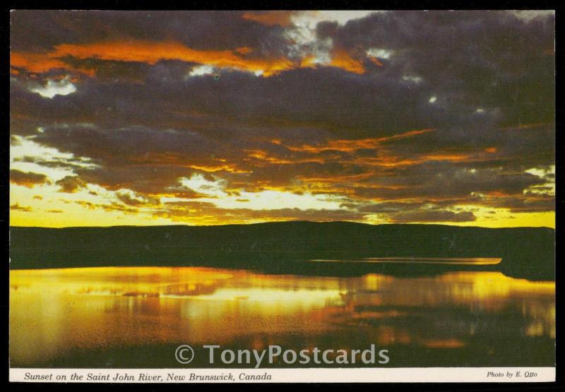 Sunset on the Saint John River, New Brunswick, Canada